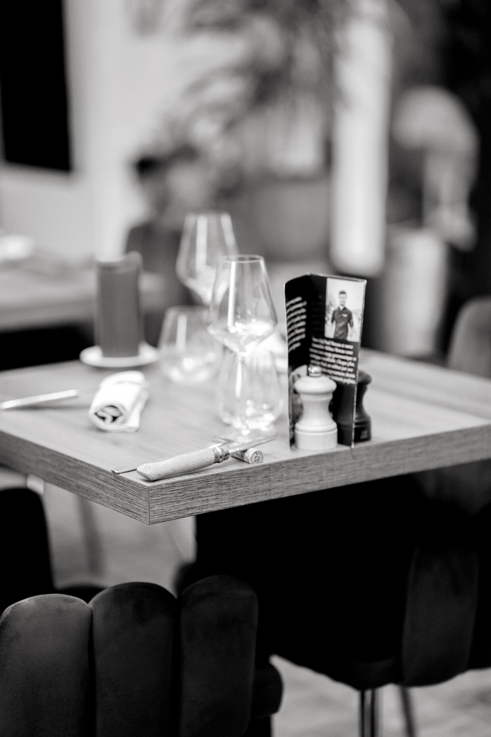 Photo n&b table